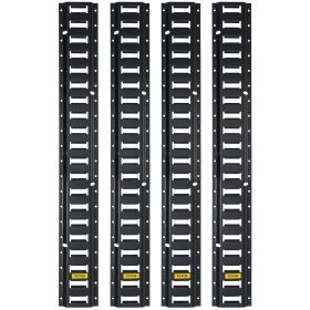 VEVOR E-Track Tie-Down Rail, 4PCS 4-FT Steel Rails w/Standard 1"x2.5" Slots