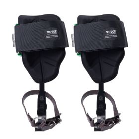 VEVOR Tree Climbing Spikes, 1 Pair Alloy Steel Climbing Spurs, 350lbs Load Capacity Tree Climbing Gear with Straps and Spike Protectors (Sleeve Material: Plastic + EVA Padding, Safety Rope Configuration: Without Safety Rope)